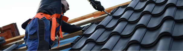 Man working on the roof 